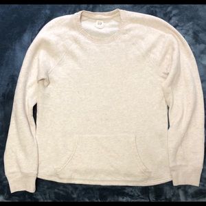 GAP Cream Sweatshirt with Front Pocket